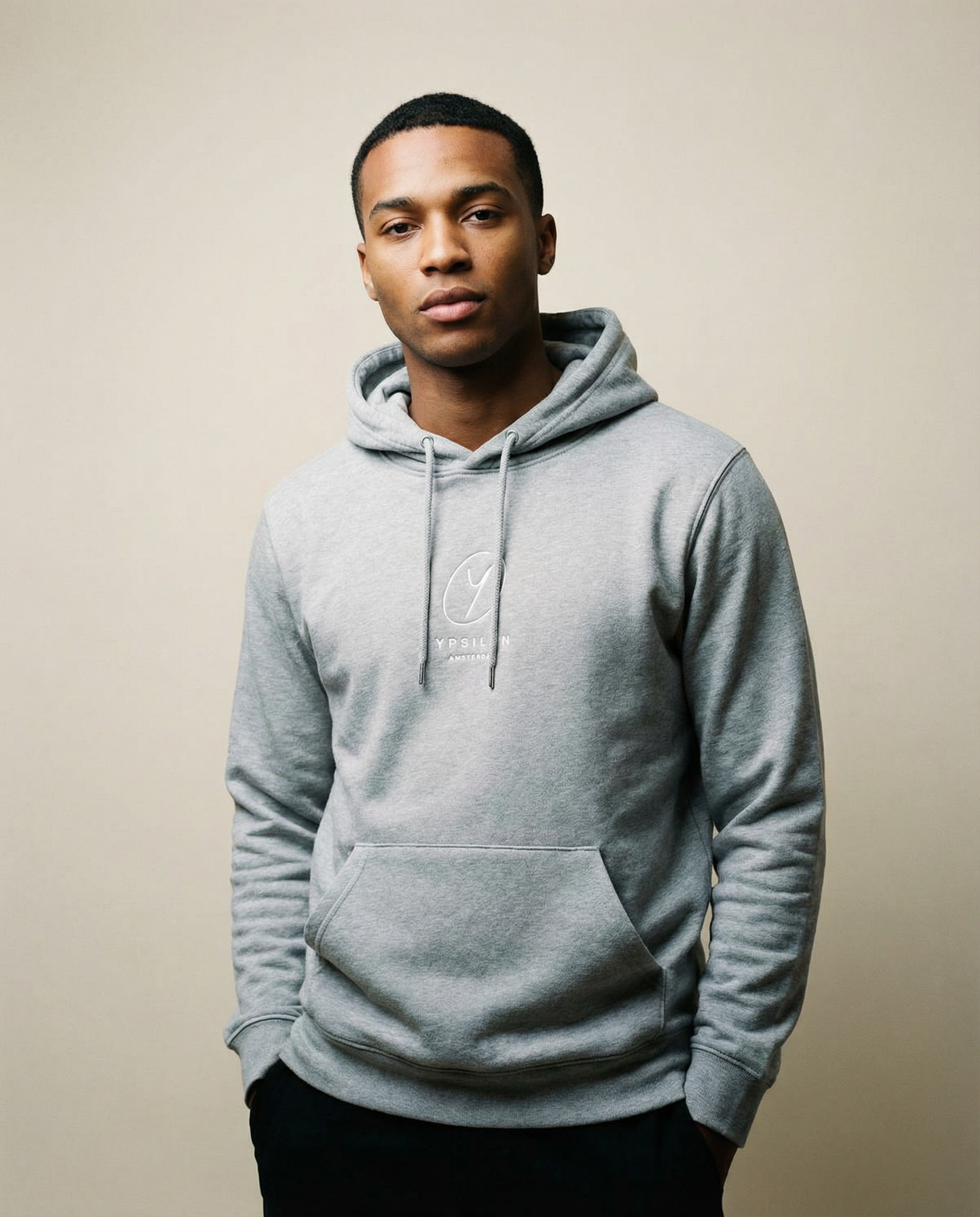 Hoodie Grey - White Logo