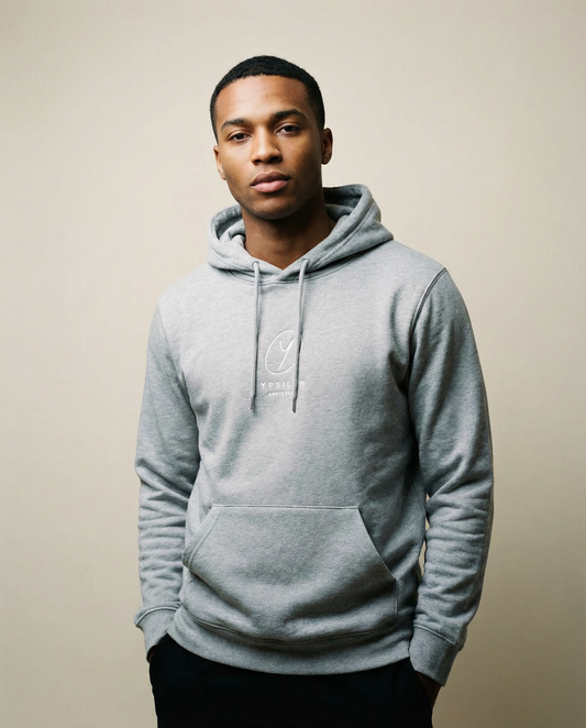 Hoodie Grey - White Logo