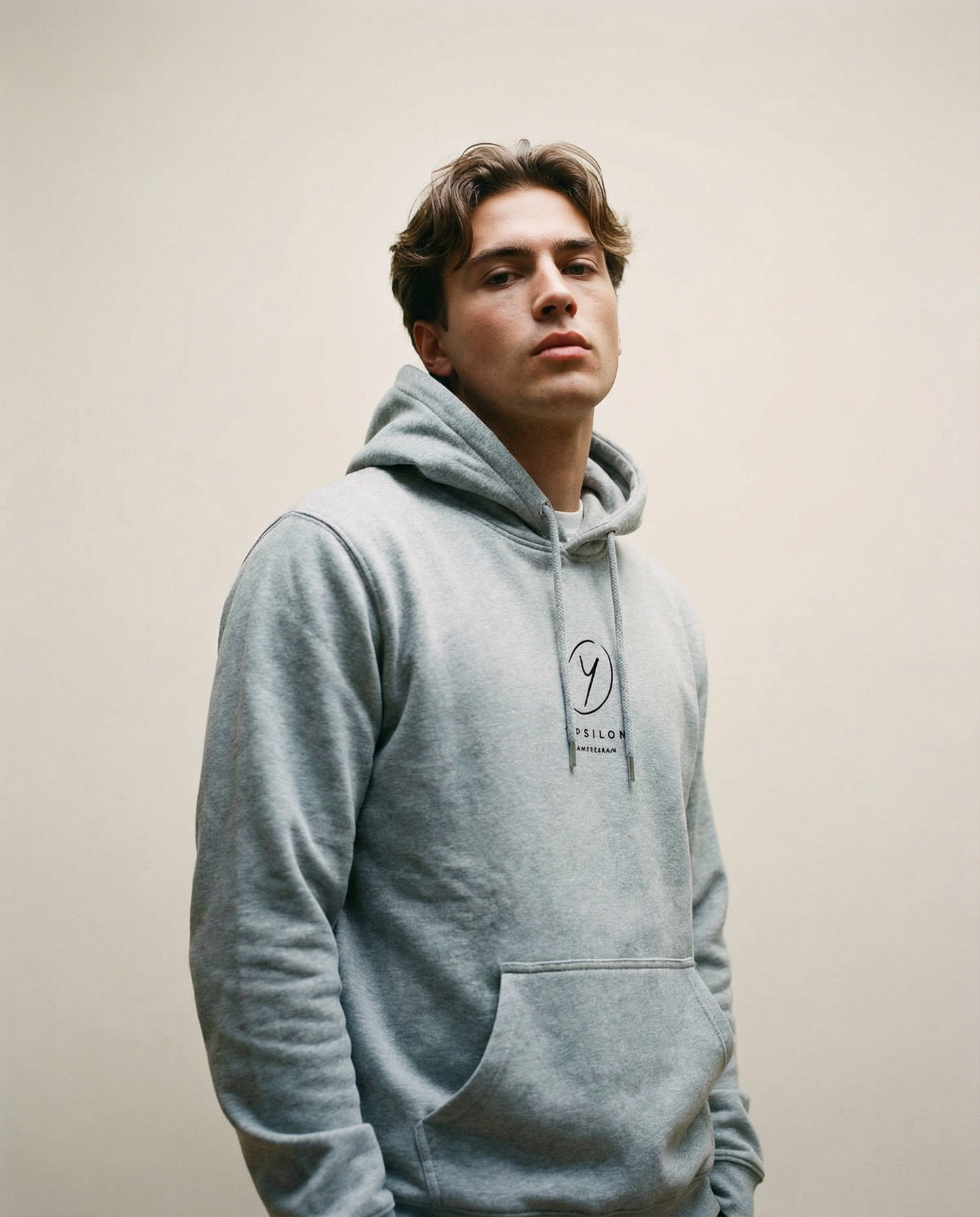 Hoodie Grey - Black Logo