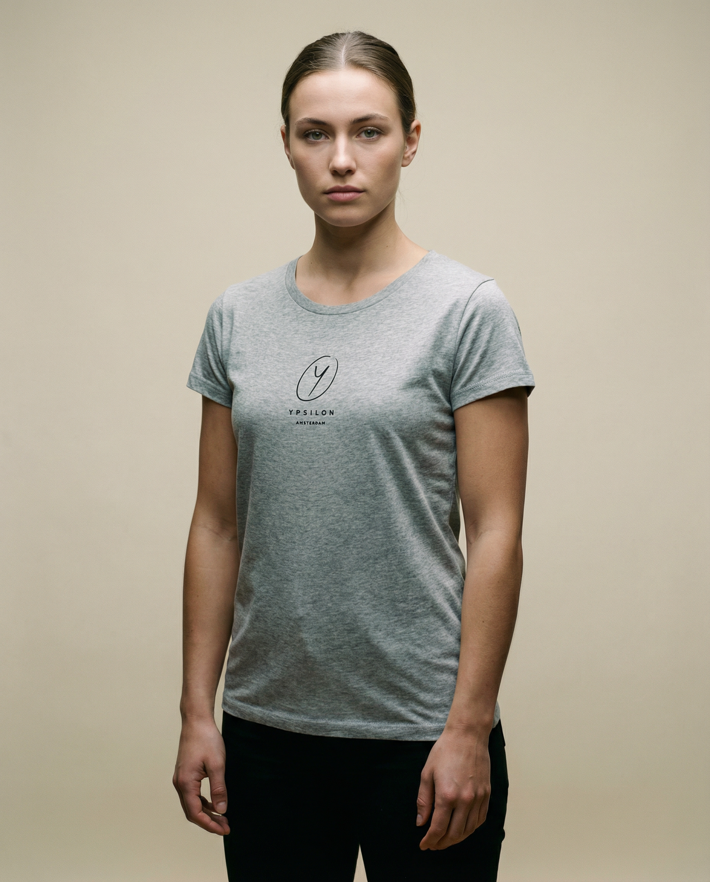 W Tee Grey - Black Logo