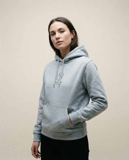 Hoodie Grey - Black Logo