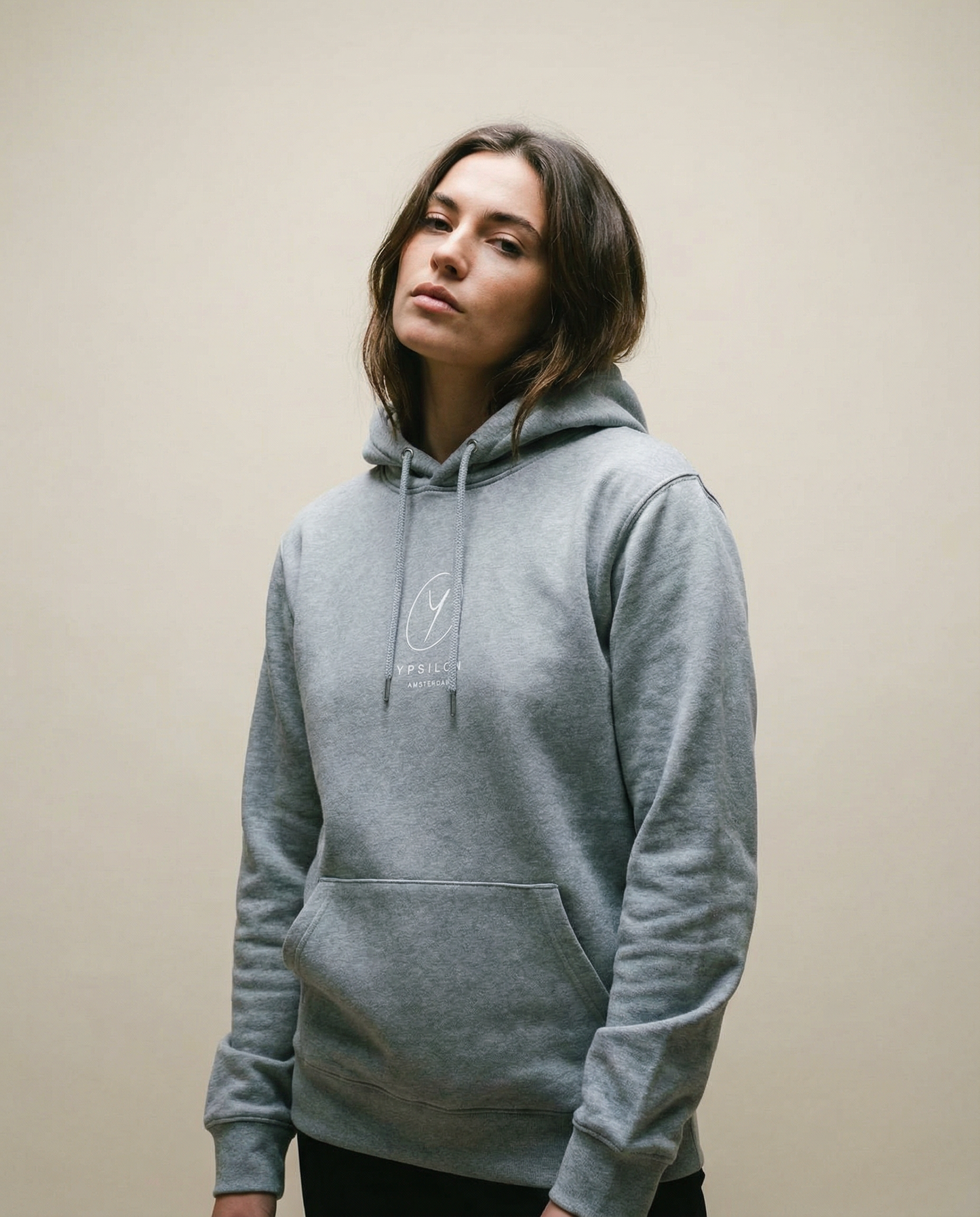 Hoodie Grey - White Logo